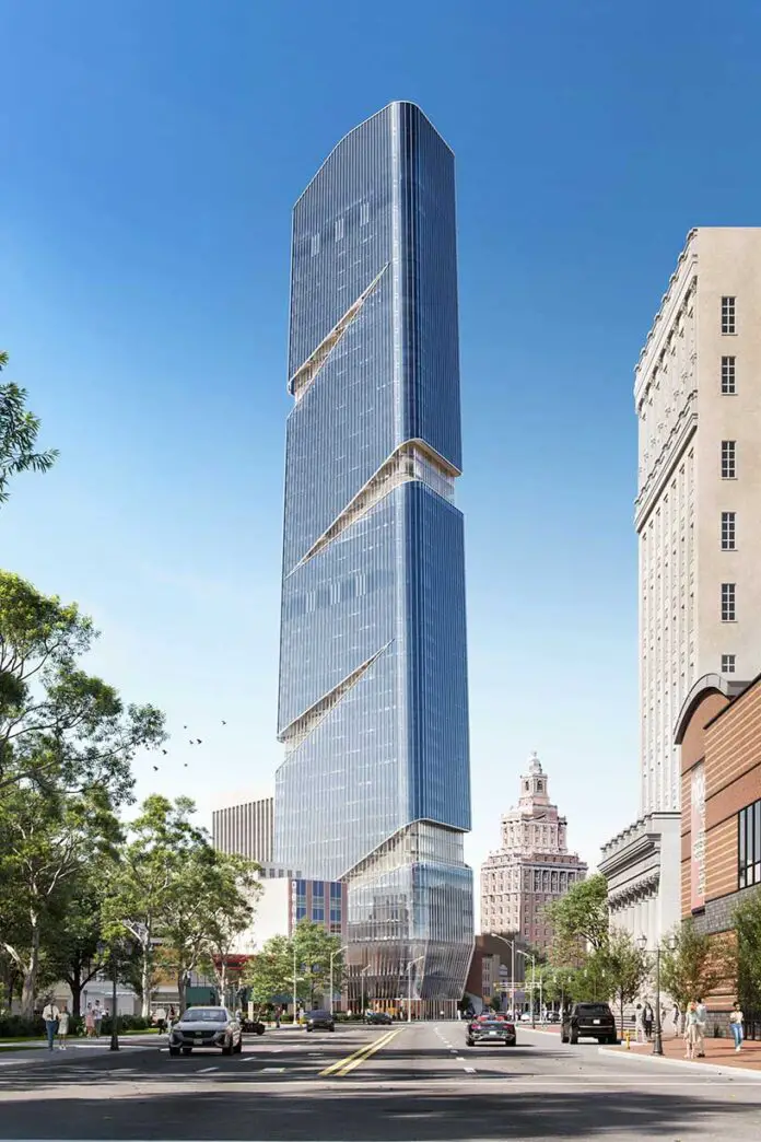 Pläne für den Bau des Arc Tower in Newark, New Jersey, laufen