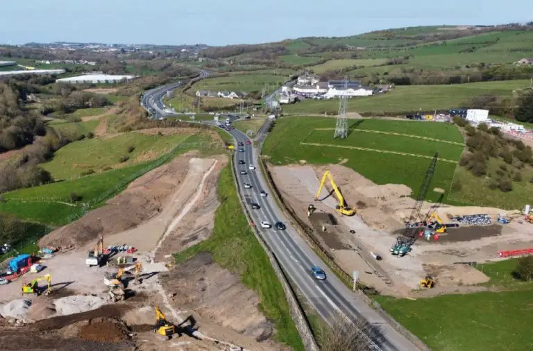 Großes Modernisierungsprojekt der A595 in Moresby in Cumbria schreitet voran