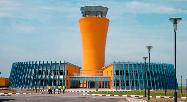 Ausbau des Flughafens Kinshasa N'djili in der Demokratischen Republik Kongo, der nach mehr als dreijähriger Unterbrechung wieder aufgenommen werden soll