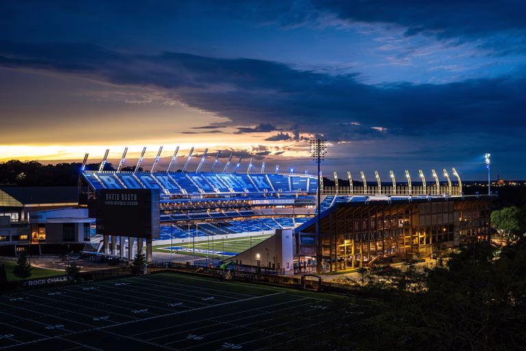 Turner, KU Celebrate Opening of $400M David Booth Kansas Memorial Stadium