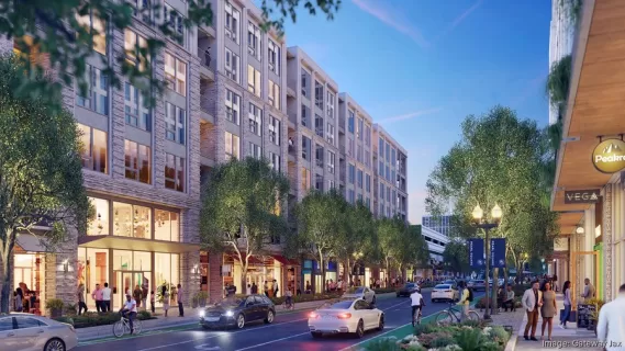 Gateway Jax to Break Ground on Second Major Downtown Development at 425 Beaver Street. A rendering of Beaver Street looking at N4.