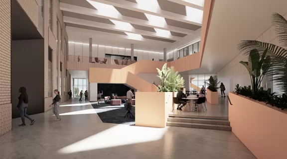 Interior view of the Richard King Mellon Hall of Sciences