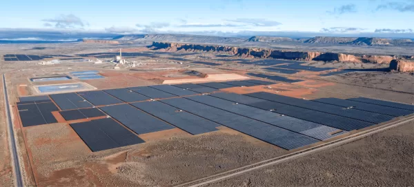 Aerial view of the Escalante Solar plant