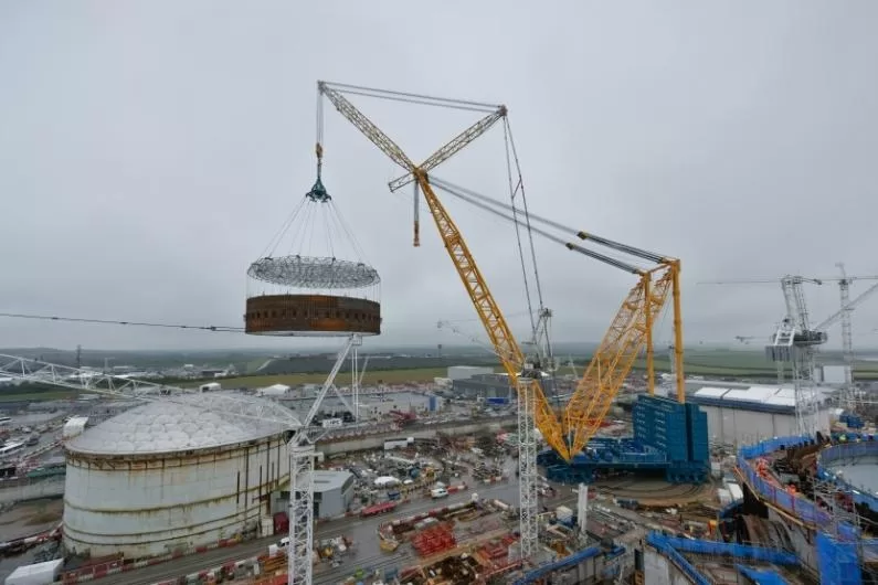 Lifting of the third and final steel liner ring by Big Carl