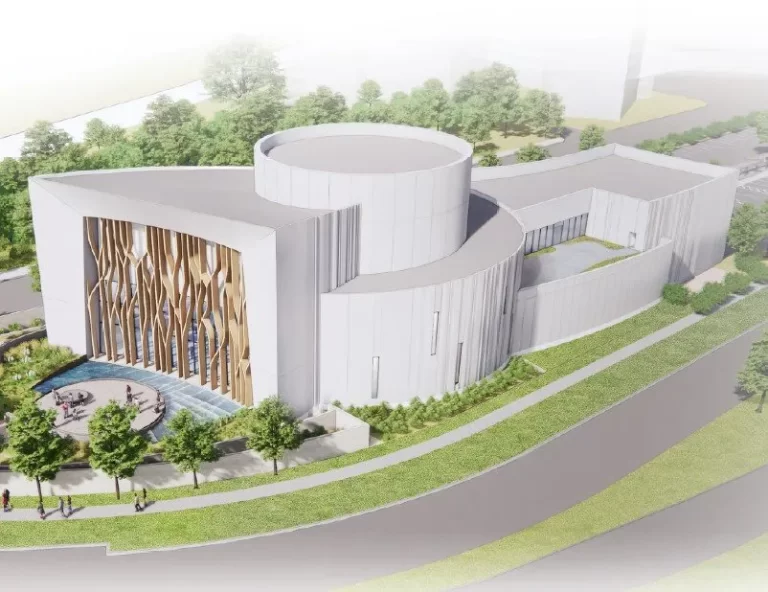 The rendering shows the new Holocaust Museum for Hope & Humanity in downtown Orlando.