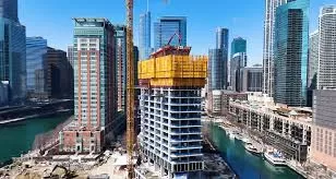 SOM has shared a progress update on 400 Lake Shore Drive