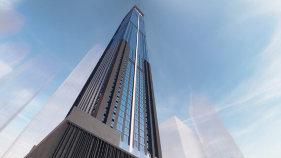 The building is designed to soar a height of 450 meters.