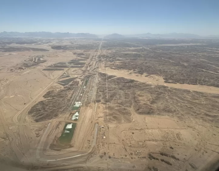 Aerial view of THE LINE