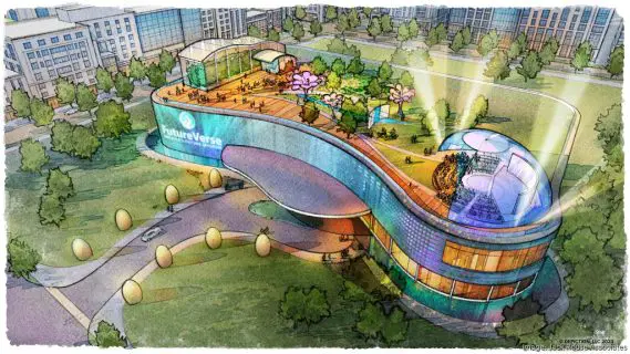 A rendering of FutureVerse museum planned in Atlanta