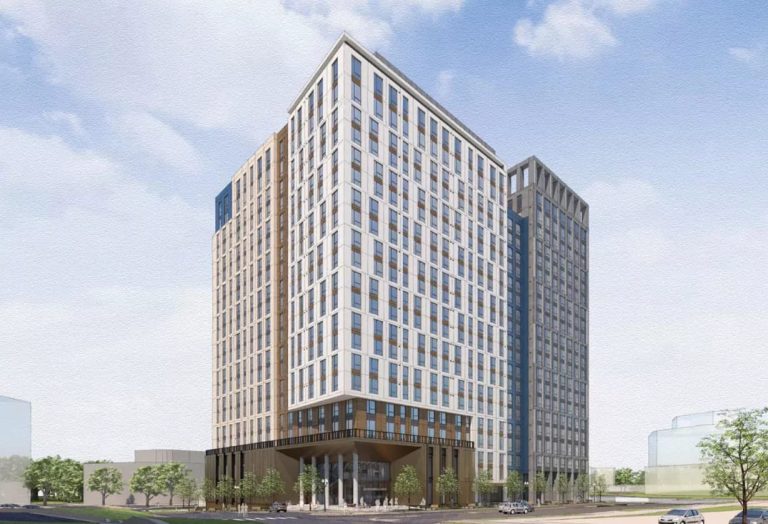 Rendering of Dominion Square in Tysons, Virginia, slated for completion in 2027. The developer obtained a $55 million loan from Amazon's Housing Equity Fund in 2023.