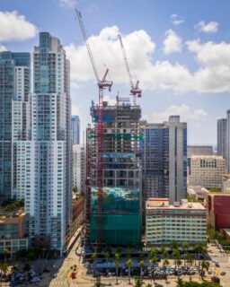 Construction at Waldorf Astoria Hotel & Residences Miami, Florida