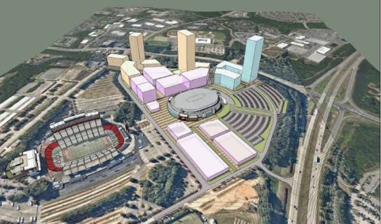 The Raleigh Sports and Entertainment District development is currently entering a critical transformation lately, centered on the $300 million renovation of the newly renamed Lenovo Center (formerly PNC Arena).