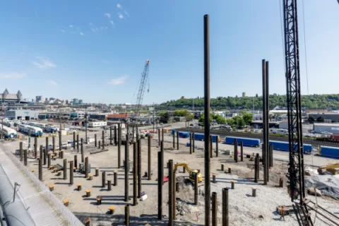 Construction Underway at Amtrak’s King Street Yard in Seattle