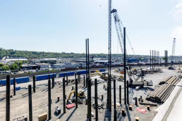 Construction Underway at Amtrak’s King Street Yard in Seattle
