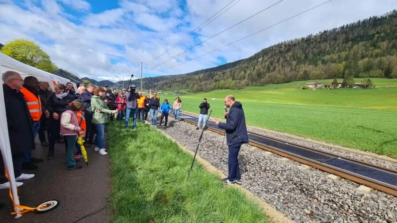 The Sun-Ways Solar Power Project Laying PV Panels On Rail Tracks Inaugurated