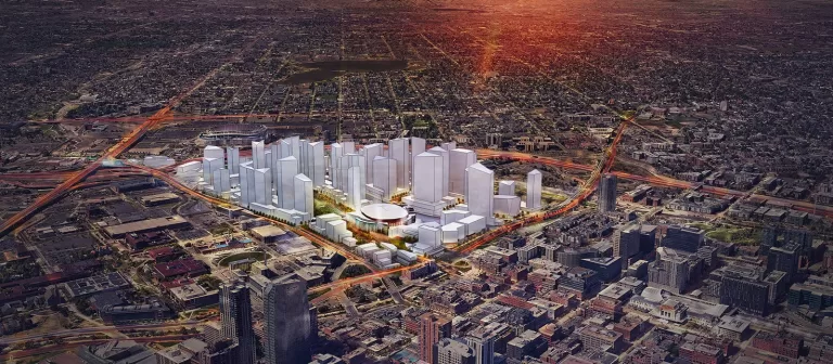 The massive development around ball arena is in line, with the urban development vision outlined in Denver's Downtown Area.