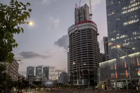 A look at the skyscraper in Tel Aviv