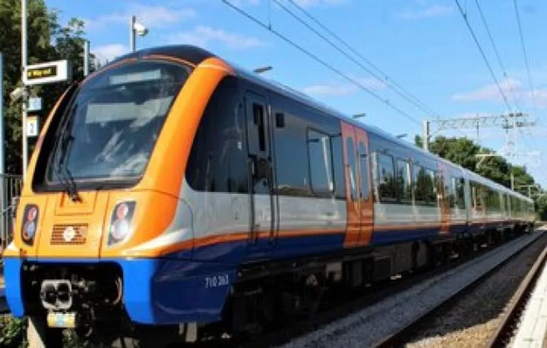 A passenger train in the London Overground