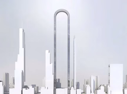 The Big Bend Skyscraper, a conceptual design by Oiio Studio for New York City's Billionaire's Row still remains in the realm of an architectural proposal rather than an active construction project.
