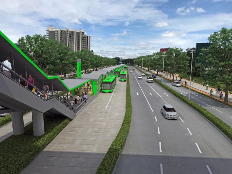 Renderings of the Nairobi Clean BRT project