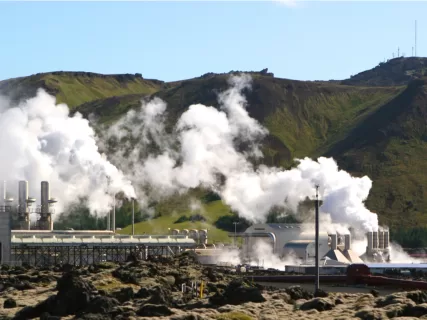 A geothermal plant in Kenya