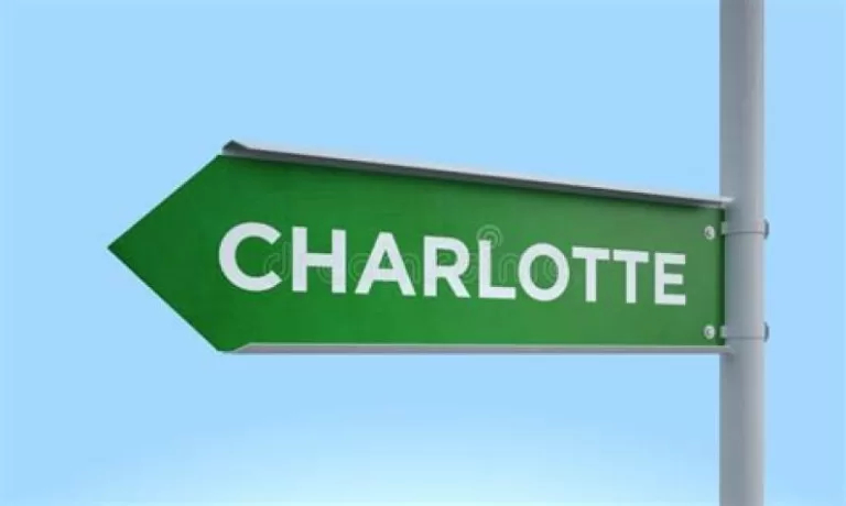 Artistic impression of a Charlotte sign post