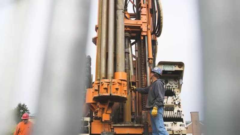 Geo-exchange 800-foot-deep 6" boreholes