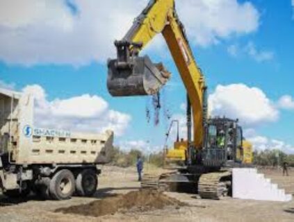 Excavator at work