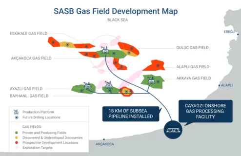 A map of the SASB Gas Field