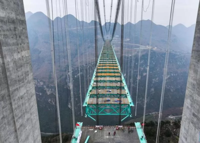 World’s highest bridge: Huajiang grand canyon bridge in China's Guizhou Region ready for closure