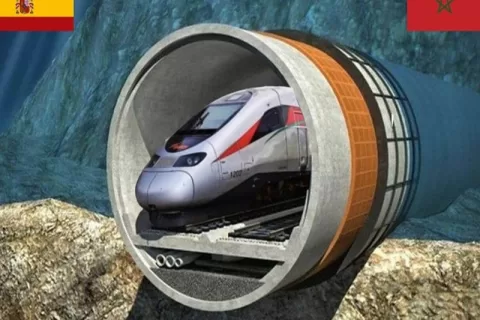 Morocco-Spain undersea rail line.