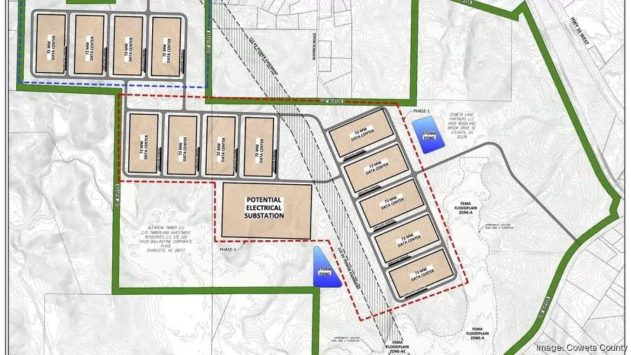 A site plan has been proposed for 'Project Sail,' a data center project in Coweta County.