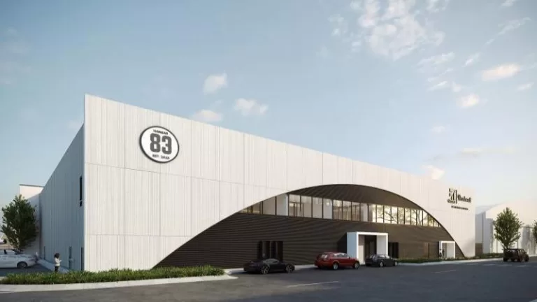 Rendering of Essendon Fields Airport service facility to be expanded by Textron Aviation. Construction of the facility will start in March 2025 and be fully operational by early 2026.