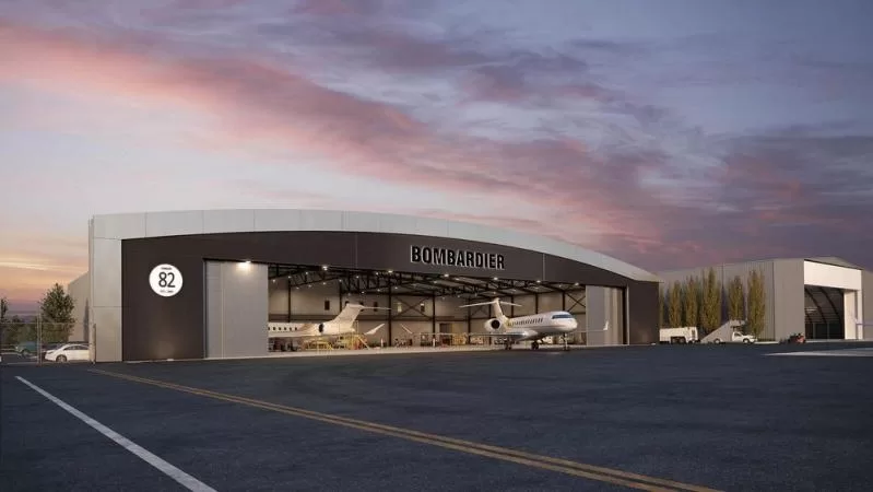 Hangar 82 in Essendon Fields Airport. Artistic illustration by Bruce Henderson Architects