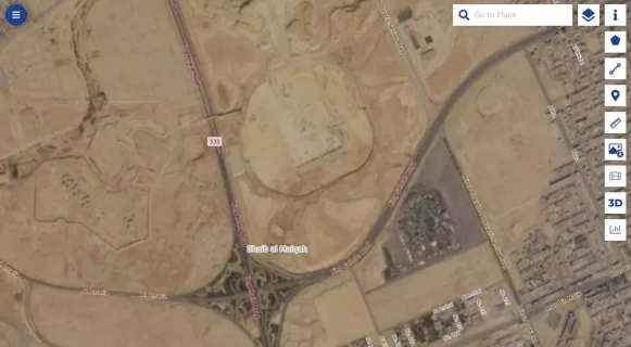 Satellite images of the excavation progress on The Mukaab in Saudi Arabia