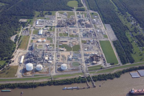 An aerial view of the UBE Corporation EV site
