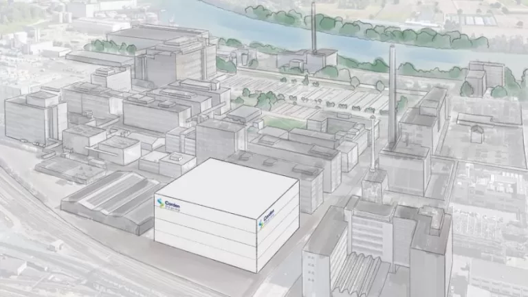 CordenPharma unveils plans to expand its large-scale peptide manufacturing site, Greenfield facility, in Basel, Switzerland. An aerial sketch of CordenPharma’s future peptide manufacturing facility located at Getec Park in Muttenz, Switzerland.