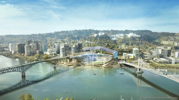 Rendering of proposed MLB stadium in Portland unveiled