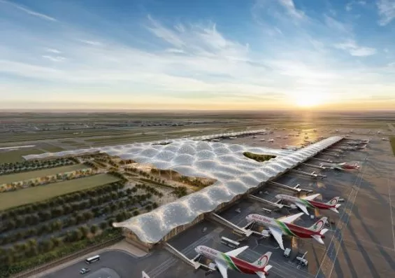 Renderings of the new terminal at the Mohammed V International Airport