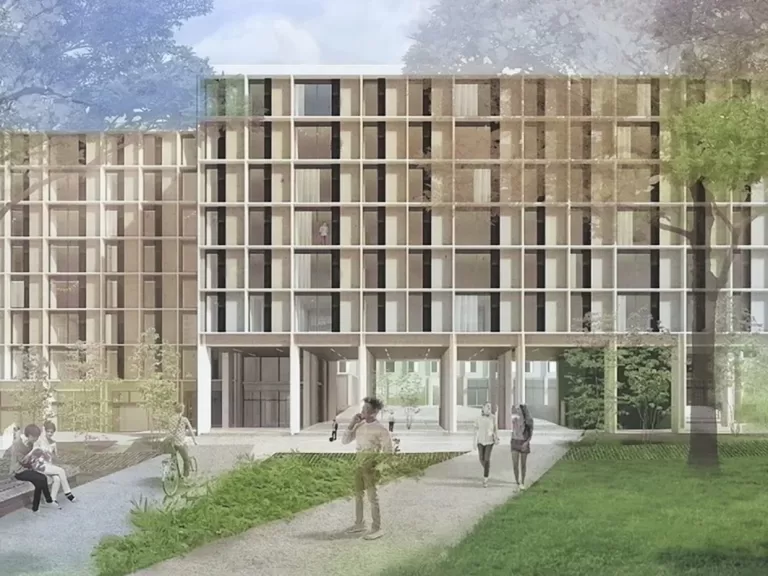 Renderings of the new residences at the SFU campus