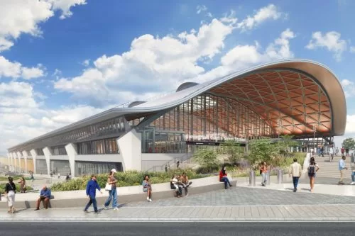 HS2 Curzon Street Station Final Design Approval Clears Path for Full Construction- view of main entrance