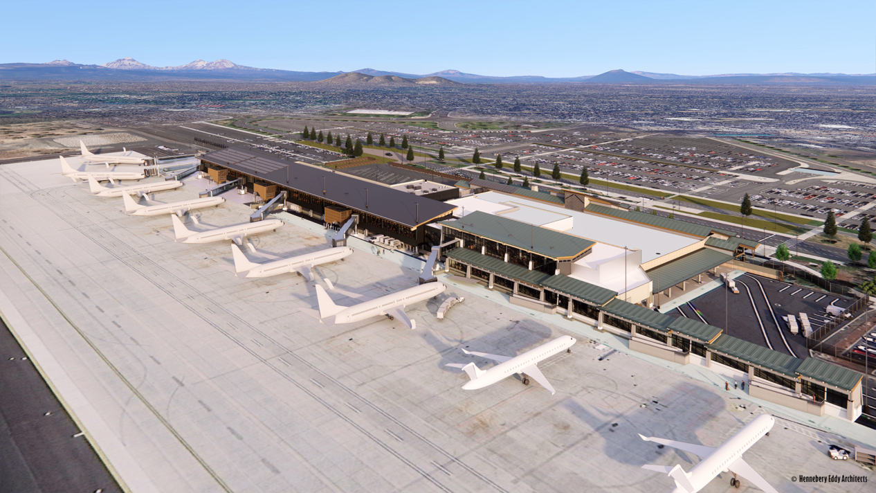 Renderings of the Redmond Municipal Airport