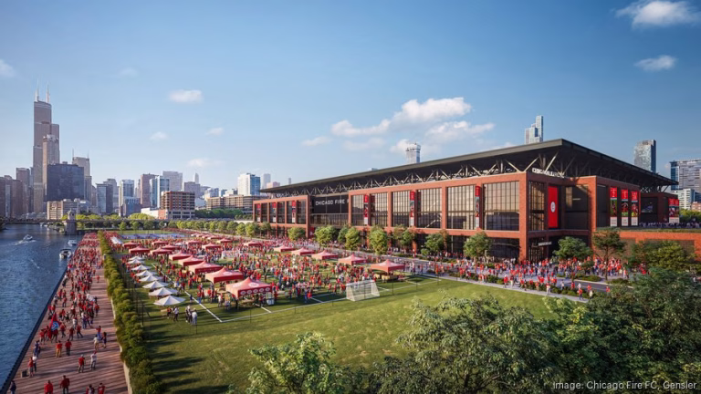 Chicago Fire Unveil New Renderings for $650M Riverfront Stadium at The 78