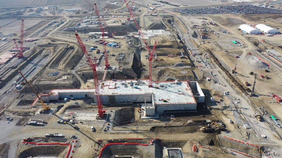 The Intel Ohio One construction site