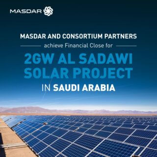 A international consortium led by the UAE's Masdar alongside China's GD Power and the Korea Electric Power Corporation (KEPCO), secured $1.1 billion in project financing.