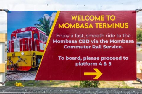 Mombasa commuter rail train terminus.