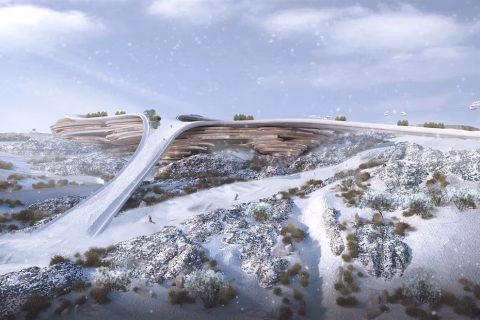 Trojena desert ski project