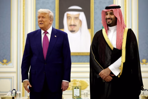 Trump and  Saudi crown prince Mohammed bin Salman