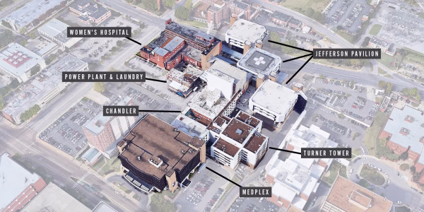 A map of the Region One Health Campus