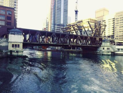 The historic Lake Street Bascule Bridge in downtown Chicago is currently undergoing a massive $138 million rehabilitation